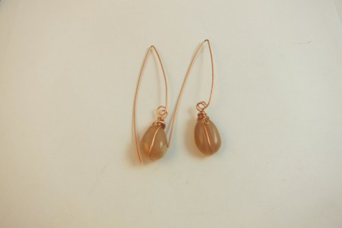 Karen Meador, Ph.D.'s Ellipse Earrings - , Contemporary Wire Jewelry, Coiling, Coiling Wire, Wire Coiling, Loops, Wire Loop, Wrapped Wire Loop, Wire Wrapping, Wrapping, Wire Wrapping Jewelry, Repeat steps 9-12 for the second ear wire 